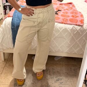 BDG Cream Wide Leg Pants